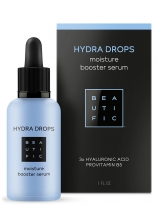 Сыворотка для лица Hydra Drops. Бустер увлажнения. С 3 видами гиалуроновой кислоты и витамином В5