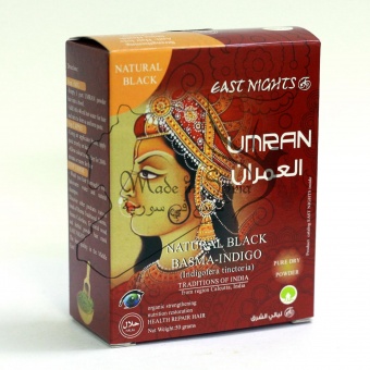 Индиго натуральный для волос (басма) индийская черная хна UMRAN «Умран»